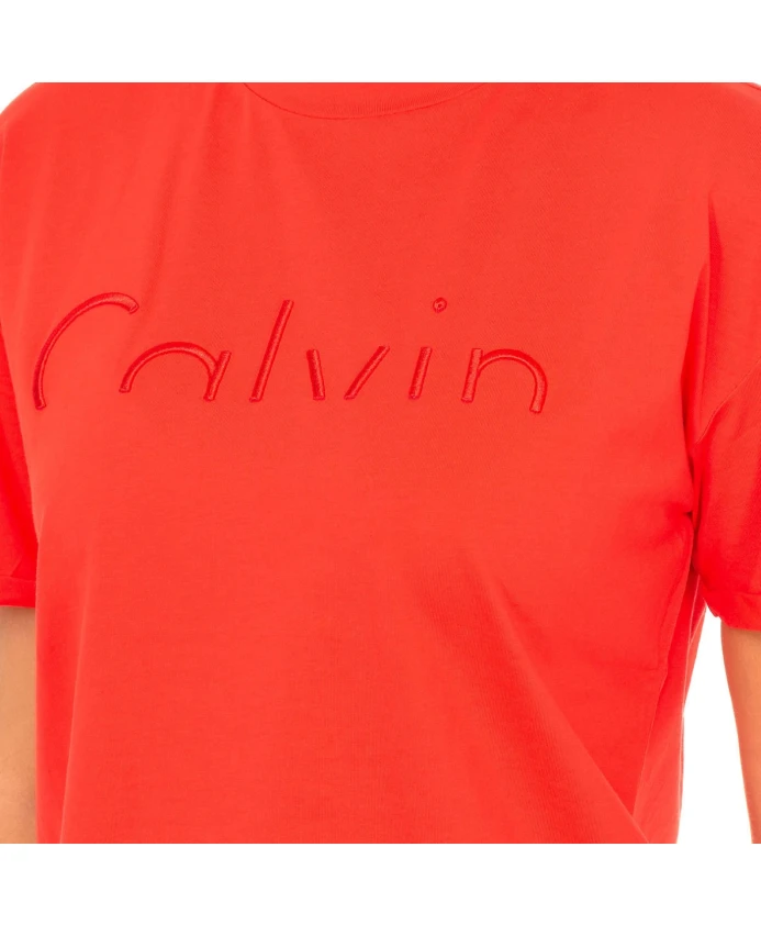 Футболка с короткими рукавами и круглым вырезом Calvin Klein, красный — фото 2