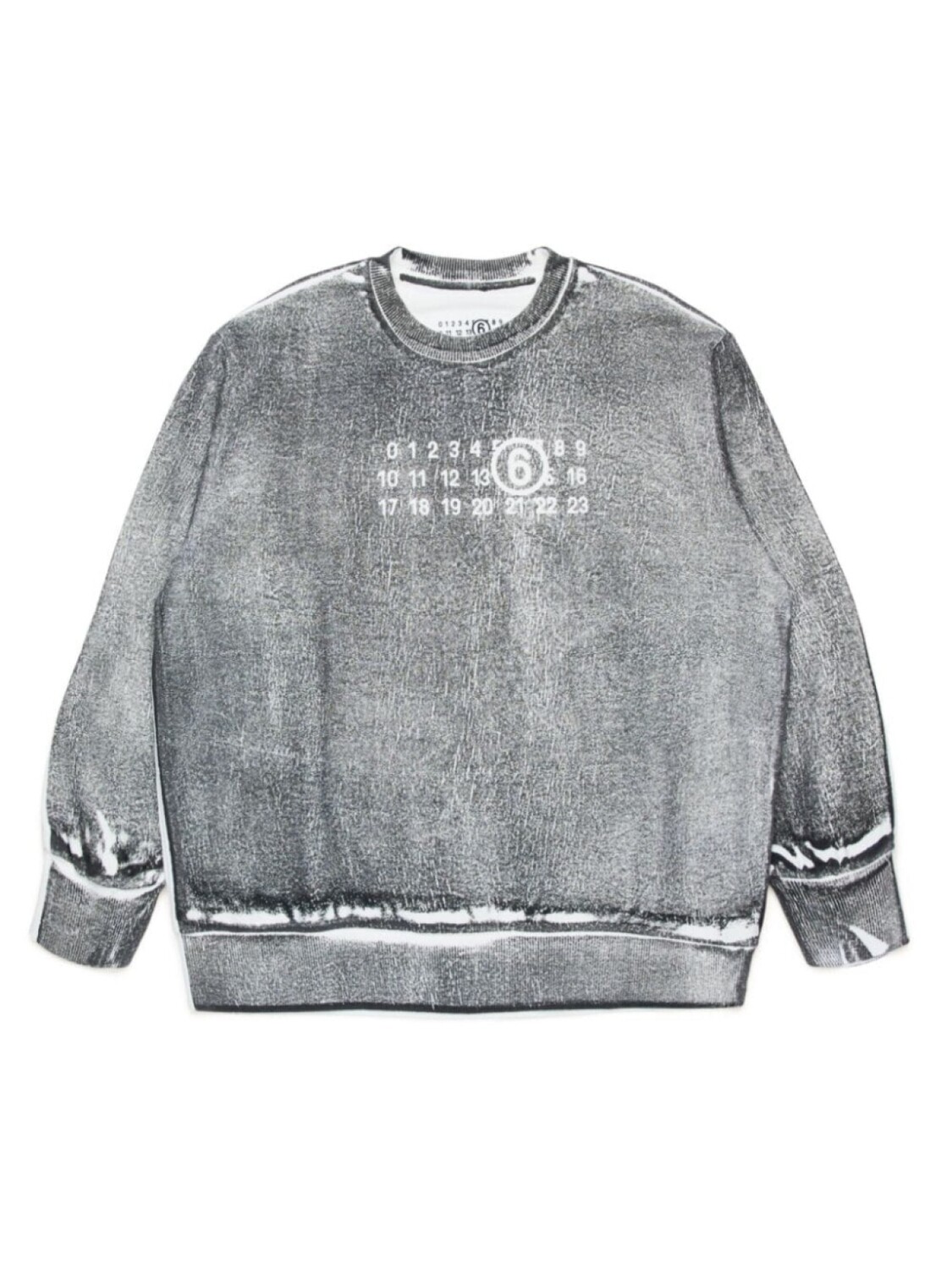 

MM6 Maison Margiela Kids хлопковая толстовка с цифровым мотивом, черный