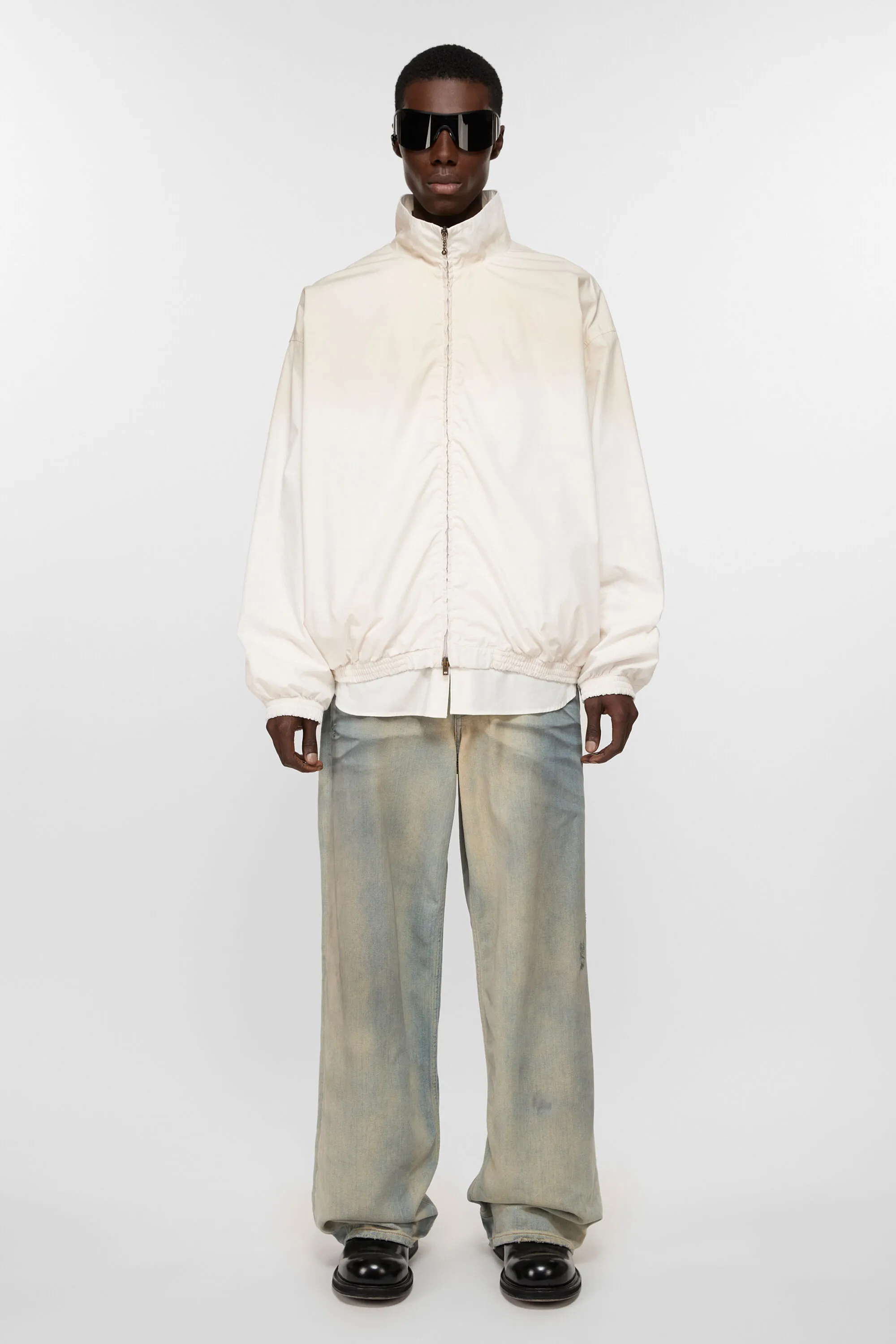 

Куртка на молнии с логотипом Acne Studios, Dusty white