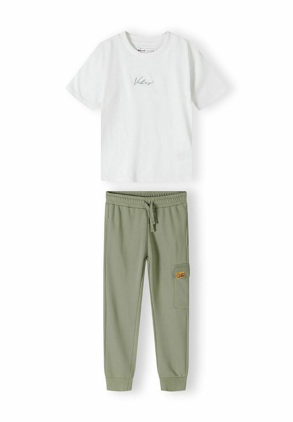

Базовая футболка SHORT SLEEVE AND JOGGERS SET MINOTI, оливковый