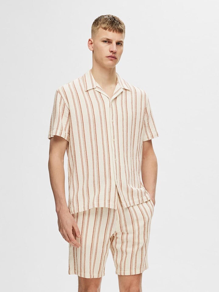 

Рубашка SELECTED HOMME, кремовый/бежевый