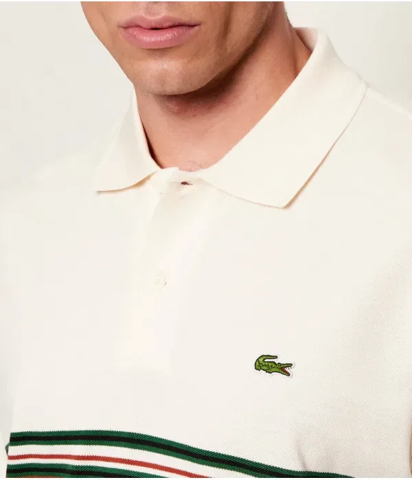 Полюс classic fit Lacoste, кремовый — фото 4