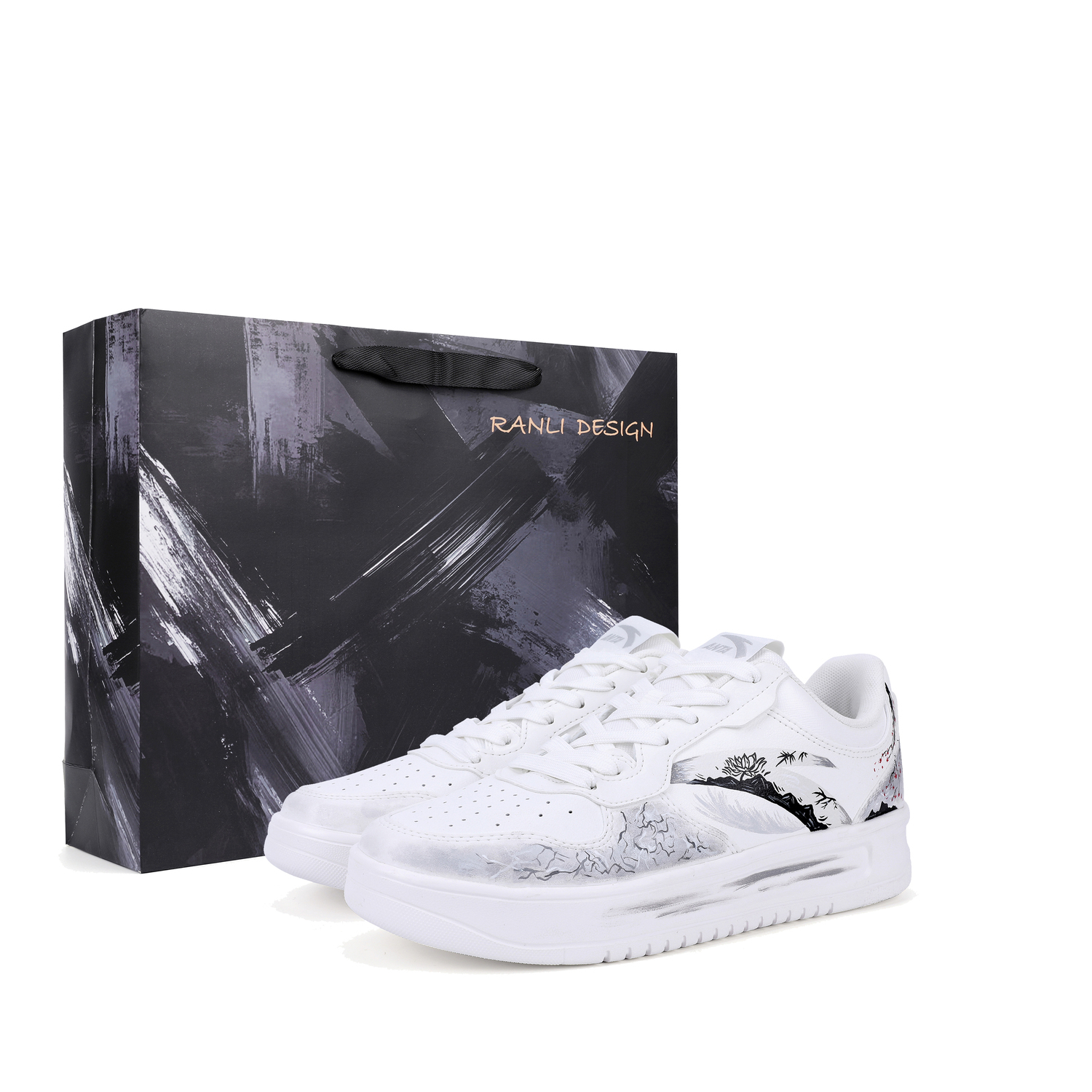 

Anta Удобные, износостойкие низкие скейтбордистские кроссовки унисекс, черный, белый, серый