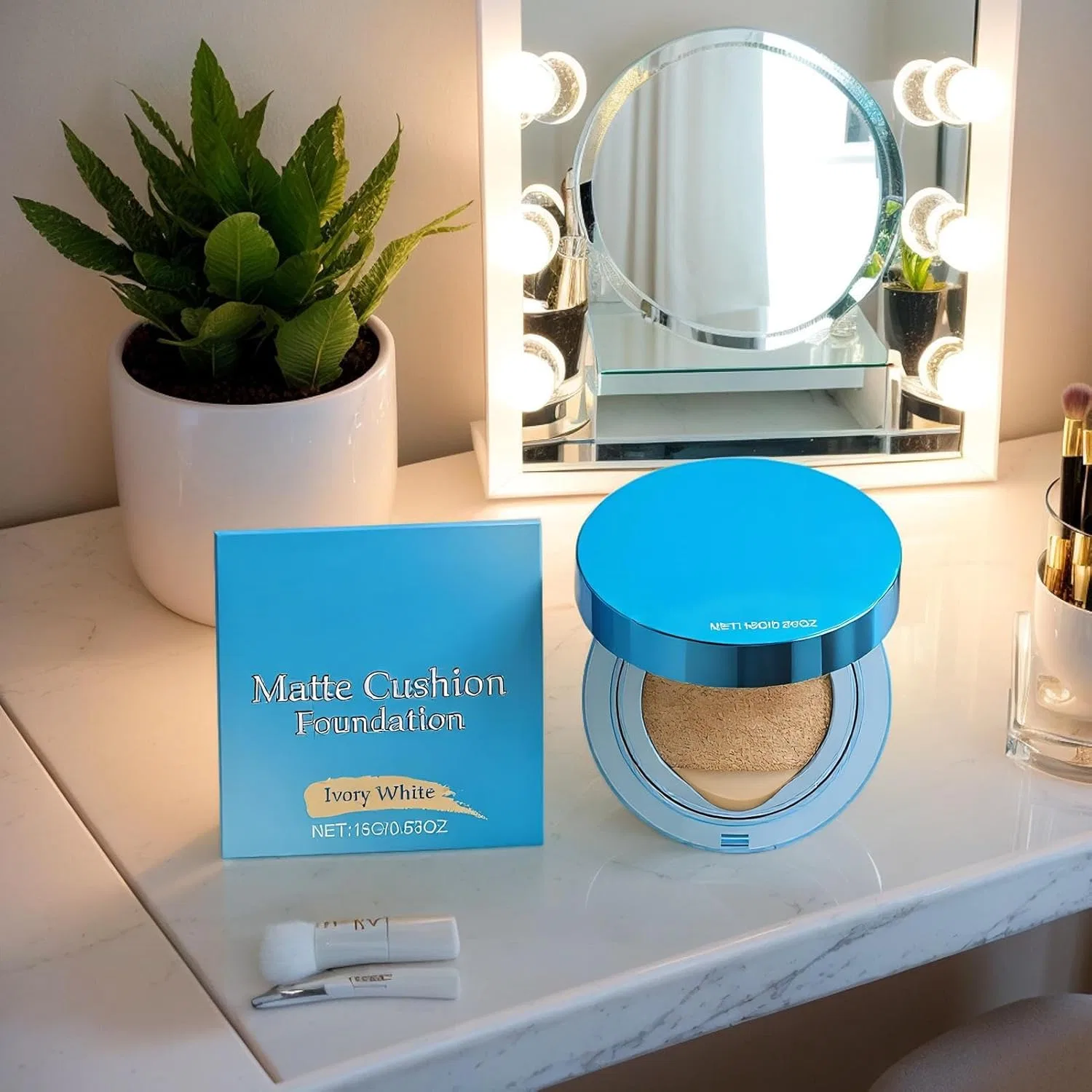 Тональное средство Air Cushion с матовым финишем, без бренда, 1 шт, цвет слоновая кость — фото 3