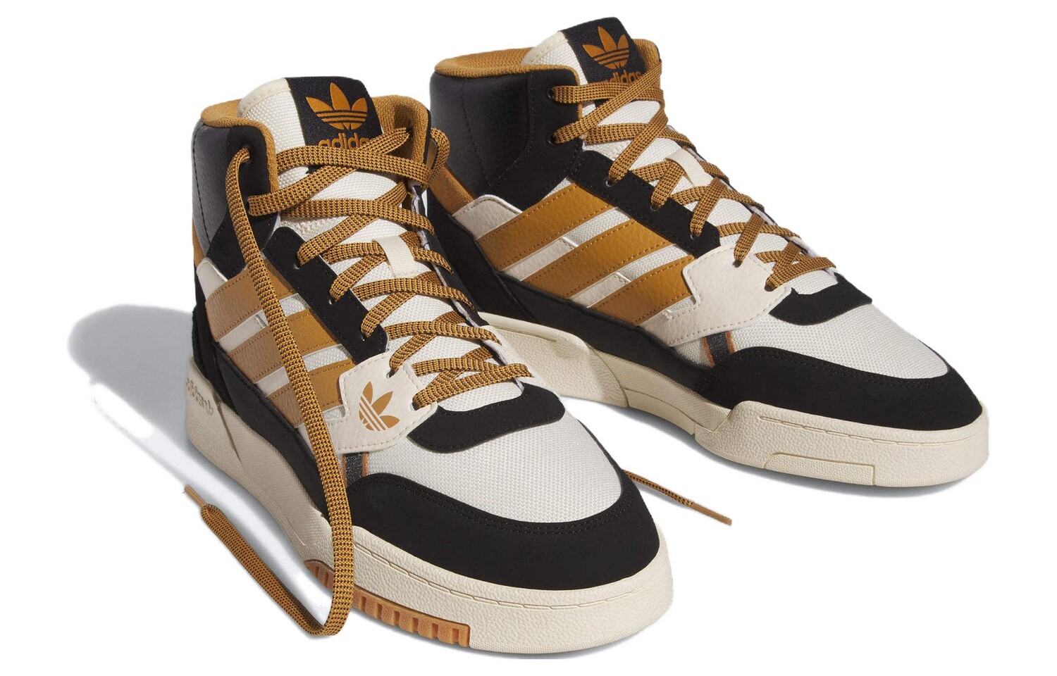 Мужские кроссовки для скейтбординга adidas originals Drop Step, Black/Yellow — фото 3