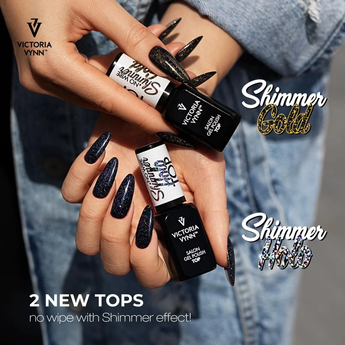 Верхнее покрытие для гель-лака Victoria Vynn Top SHIMMER без липкого слоя UV LED (Top Gold, 8 мл) Victoria Vynn, Top Gold — фото 2
