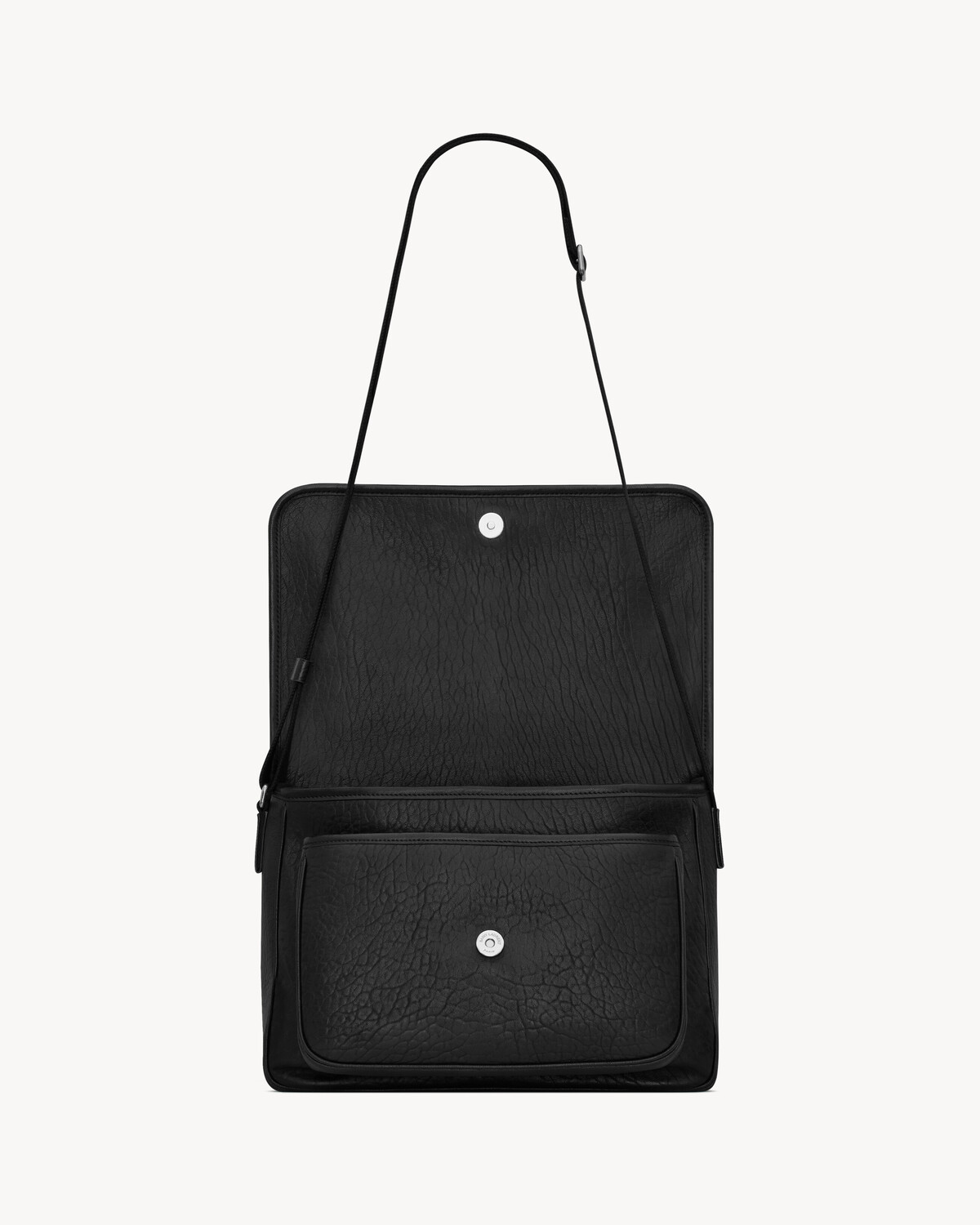Сумка-мессенджер NIKI из зернистой кожи Saint Laurent, черный — фото 4