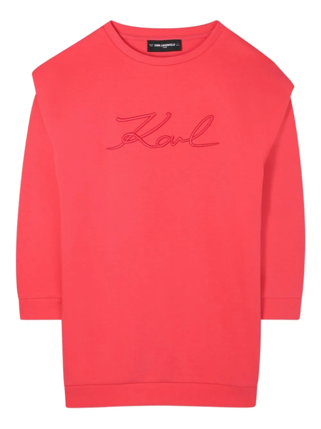

Karl Lagerfeld Kids платье-толстовка с вышитым логотипом, красный
