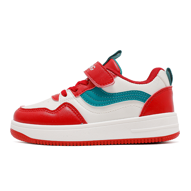 

Детские кроссовки для скейтбординга с низким верхом, с противоскользящей и износостойкой поддержкой BOBDOG, красный/слоновая кость