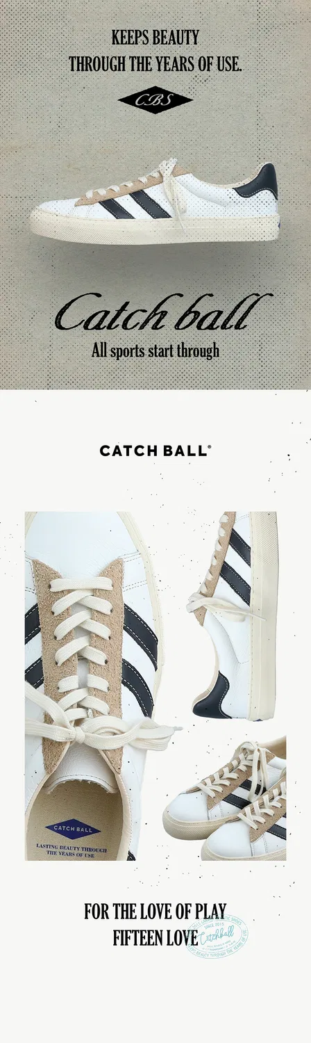 Мужские низкие кожаные кроссовки FL-02 бело-синие от Catchball — фото 3
