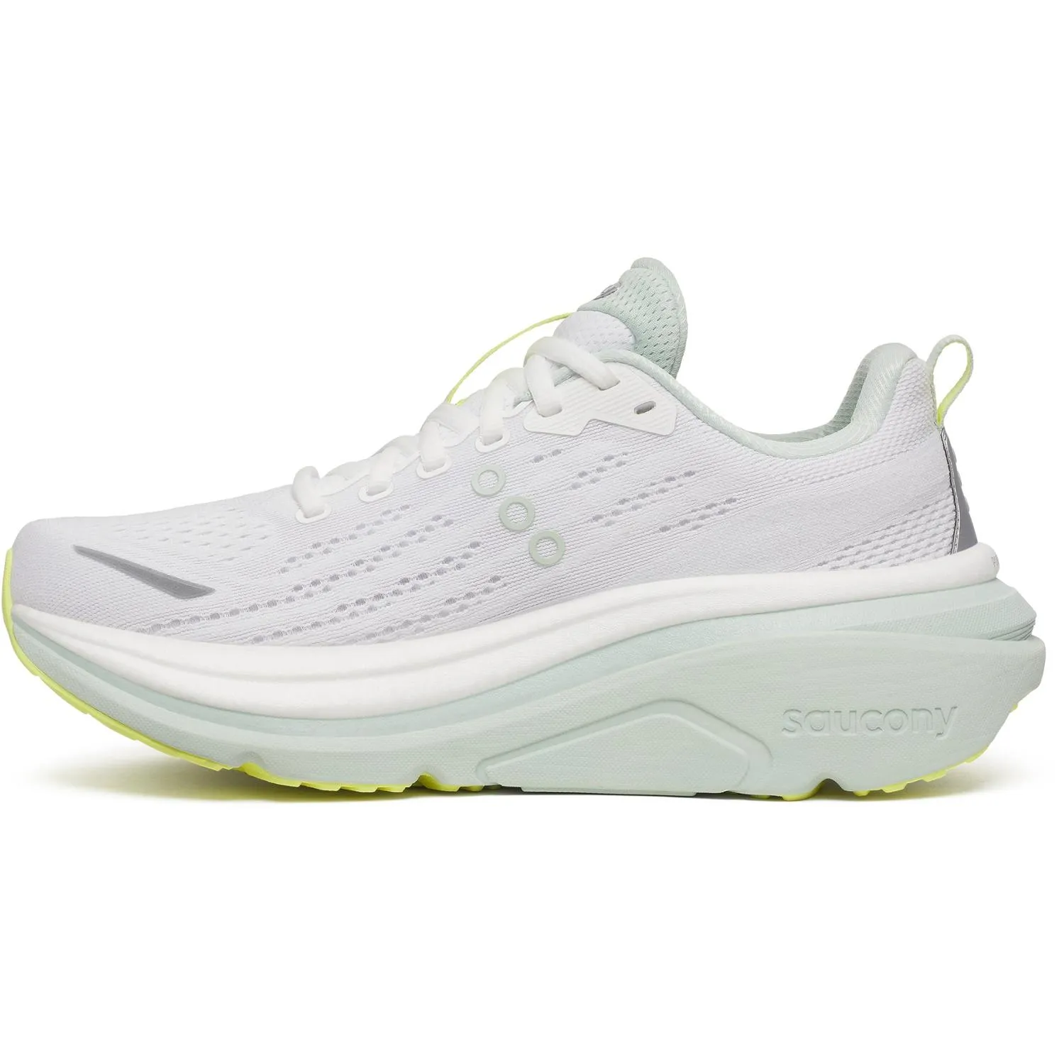 Женские кроссовки Hurricane 25 для бега по дороге Saucony, White/Mist — фото 2
