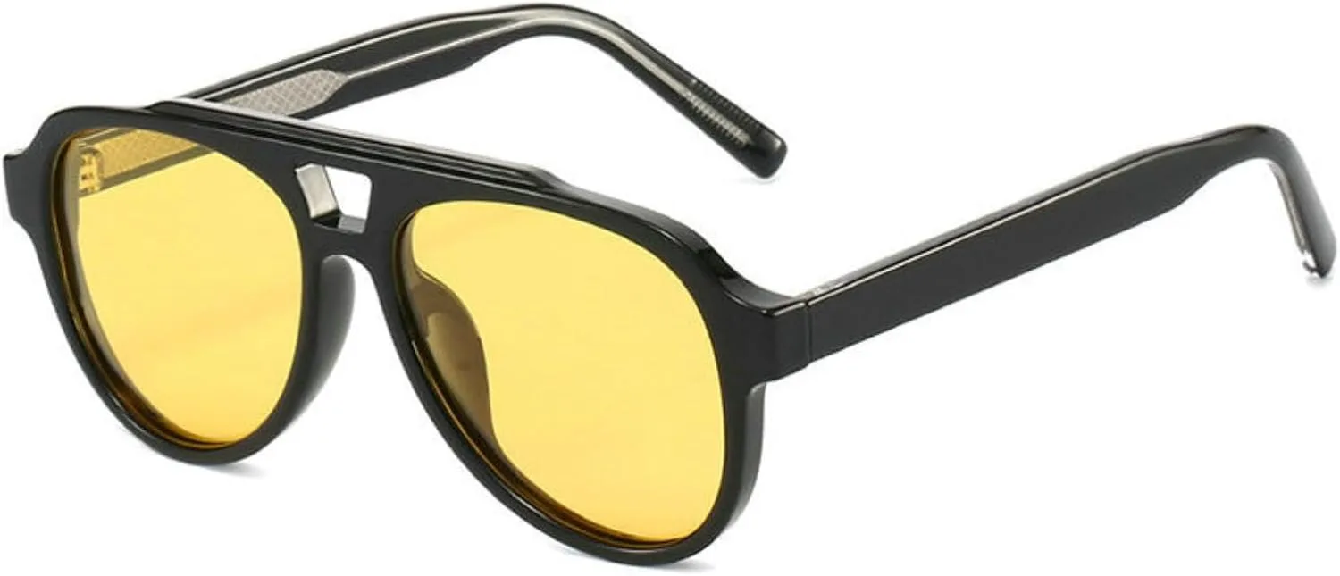 

Willochra Модные овальные солнцезащитные очки класса люкс для женщин и мужчин, ретро-очки-пилот большого размера, трендовые черные солнцезащитные очки, C3