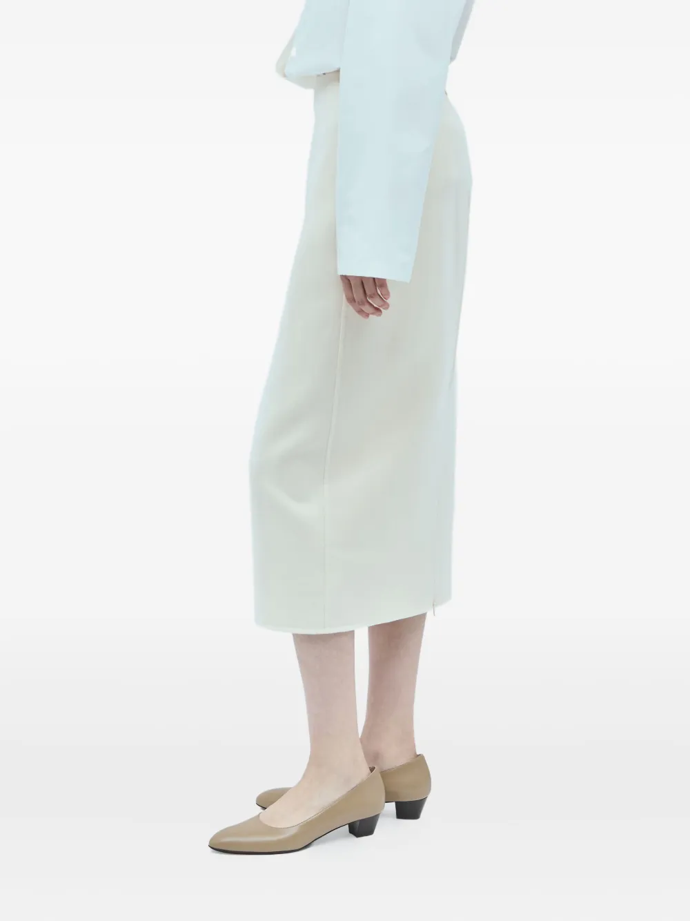 

Миди-юбка с молнией THE ROW, нейтральный