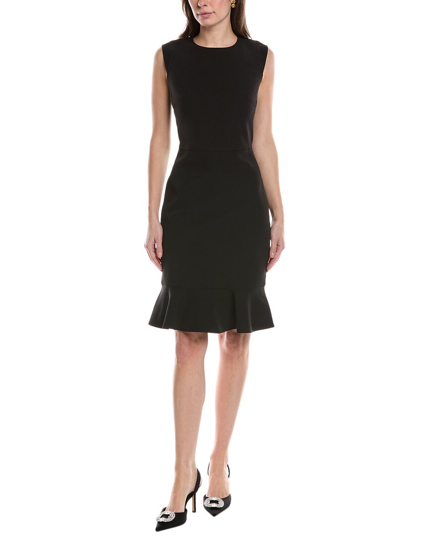 

Платье-футляр Anne Klein с оборками по подолу, черный