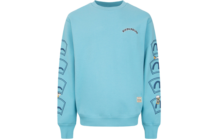 

Футболка мужская молочно-белая голубая EVISU