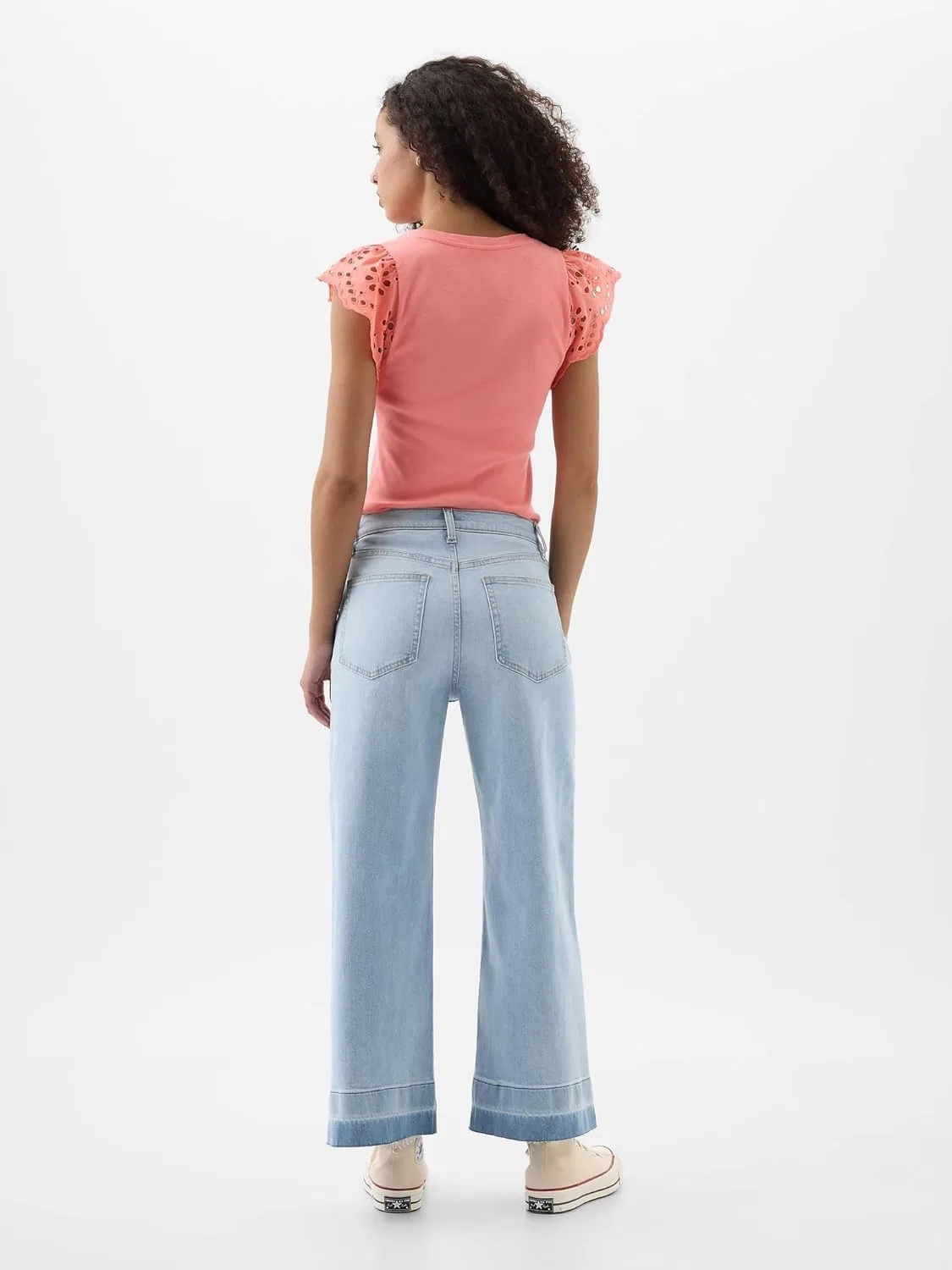 Джинсы Wide Leg High Rise GAP, Light Wash Maize — фото 2