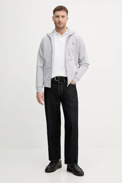 Толстовка на молнии Lacoste, серый — фото 2