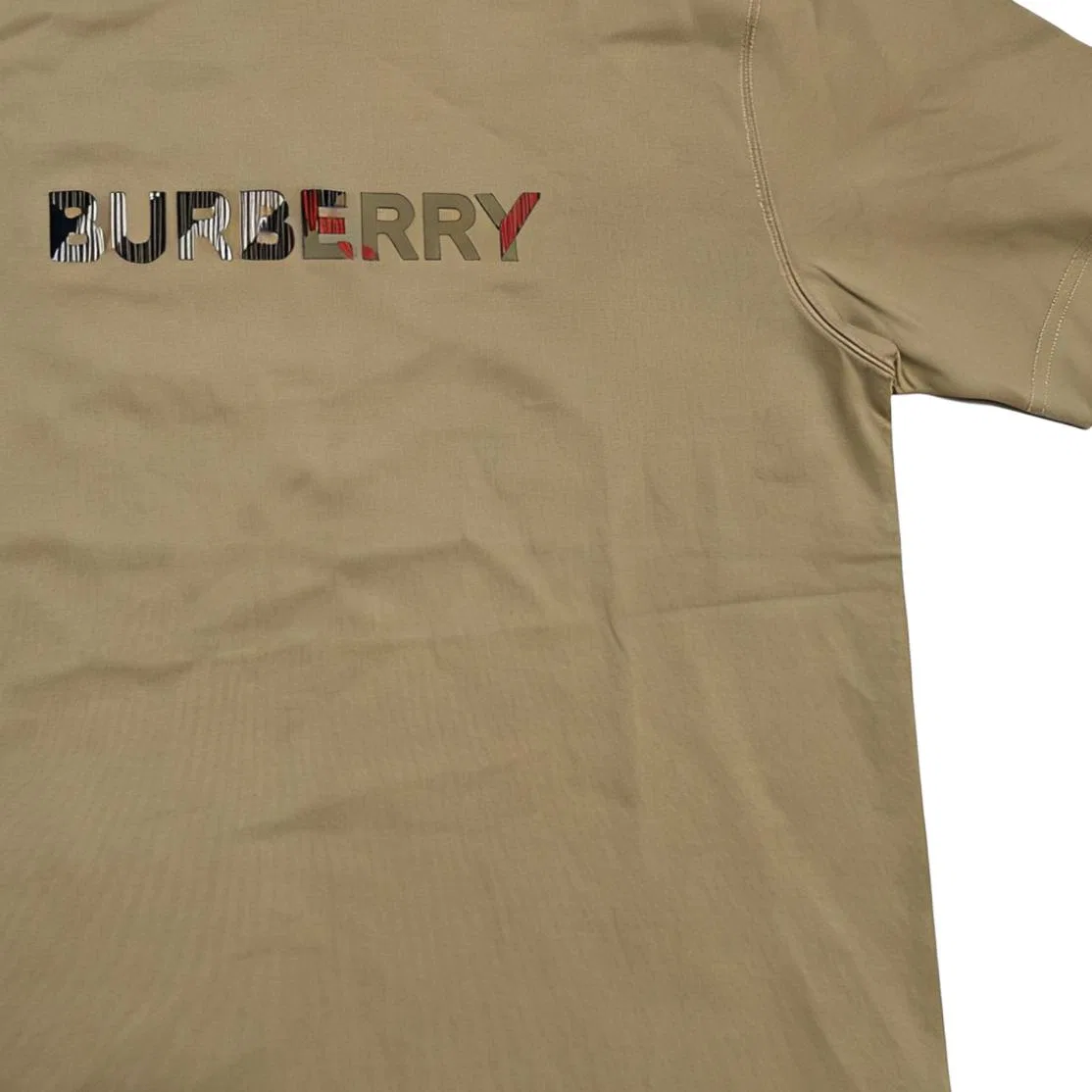 Футболка мужская Burberry Khaki, с круглым вырезом, средней посадки — фото 3