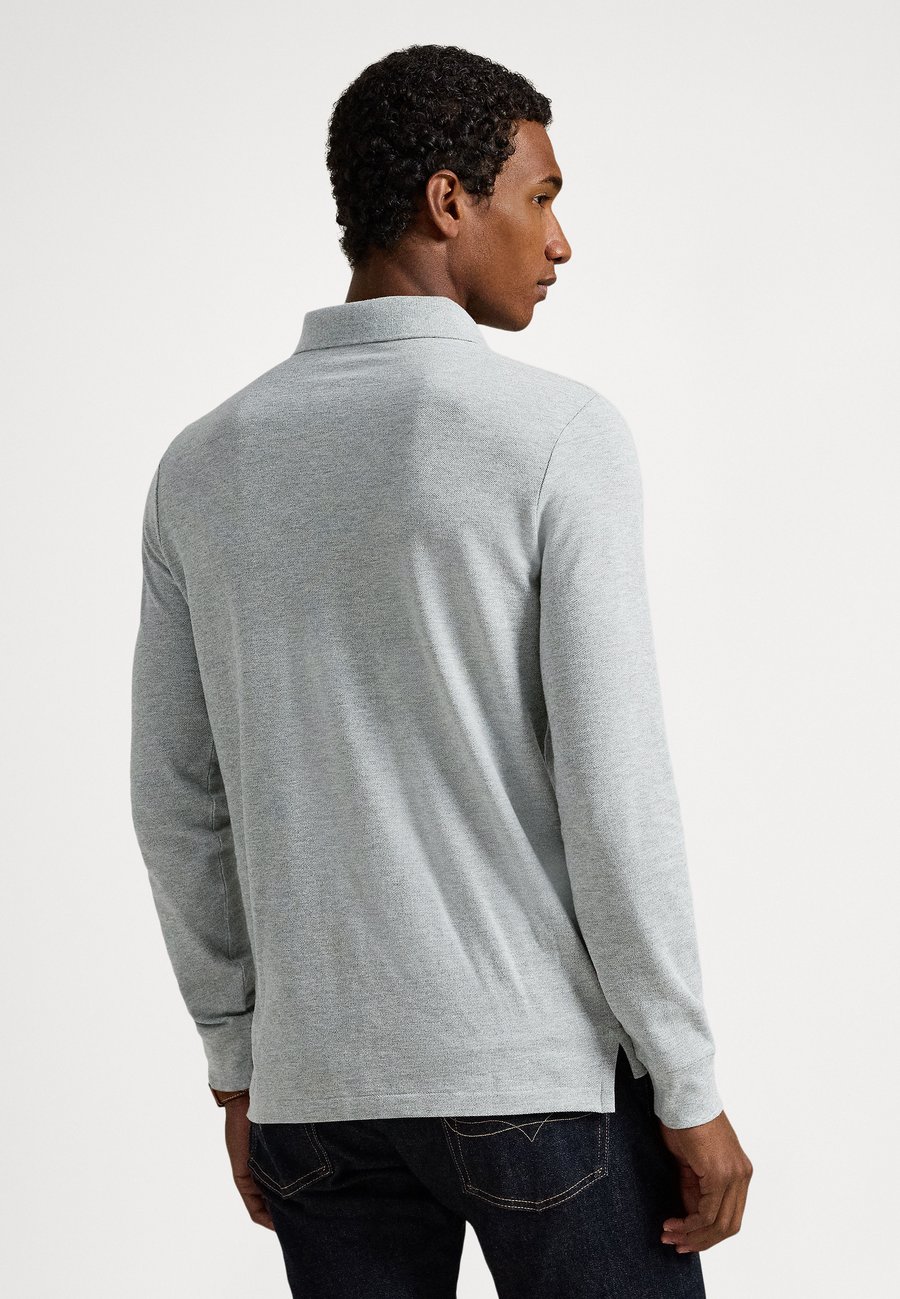 Поло Polo Ralph Lauren CUSTOM SLIM FIT MESH POLO SHIRT, Andover Heather/Light Grey — фото 3