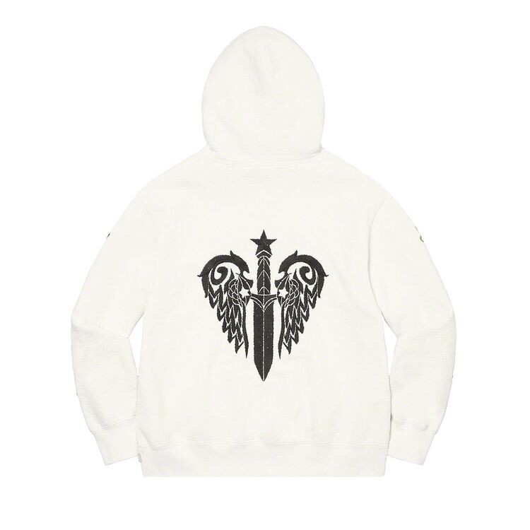 Толстовка Supreme x The Great China Wall Sword Hooded Sweatshirt White, белый — фото 2