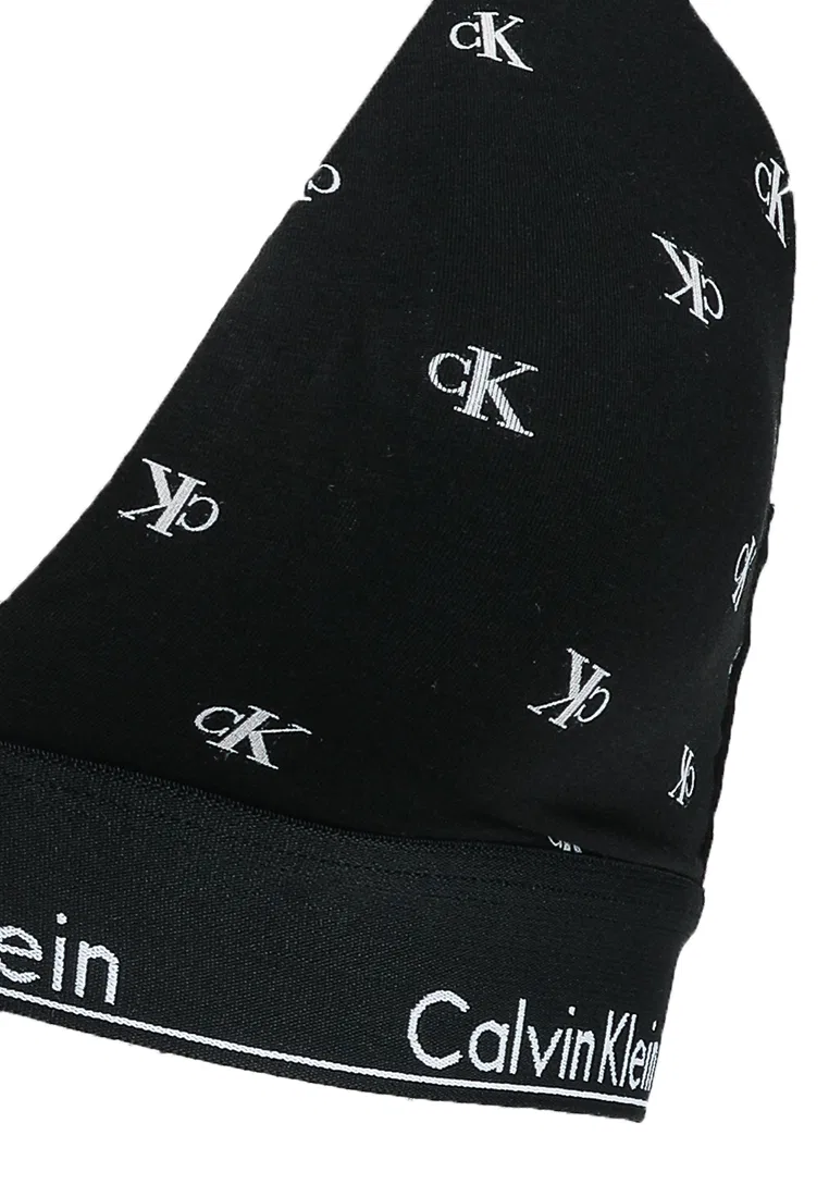 Бюстгальтер-бралетт треугольный, на тонкой подкладке, Calvin Klein, черный — фото 3