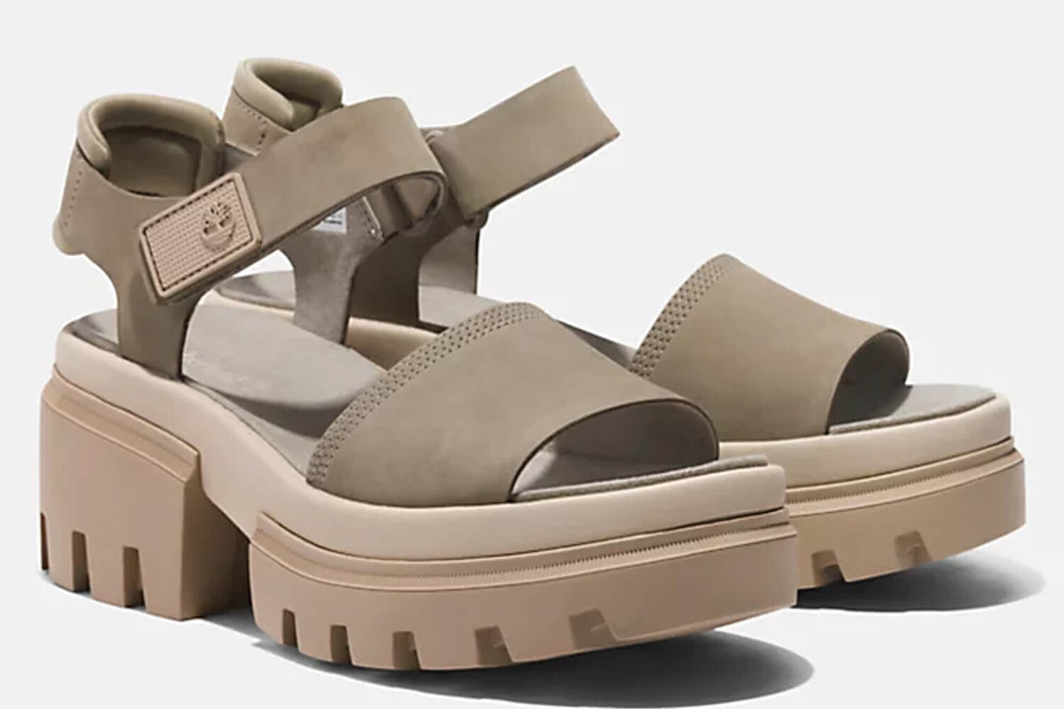 Босоножки на каблуке Everleigh с двумя ремешками Timberland, коричневый — фото 2