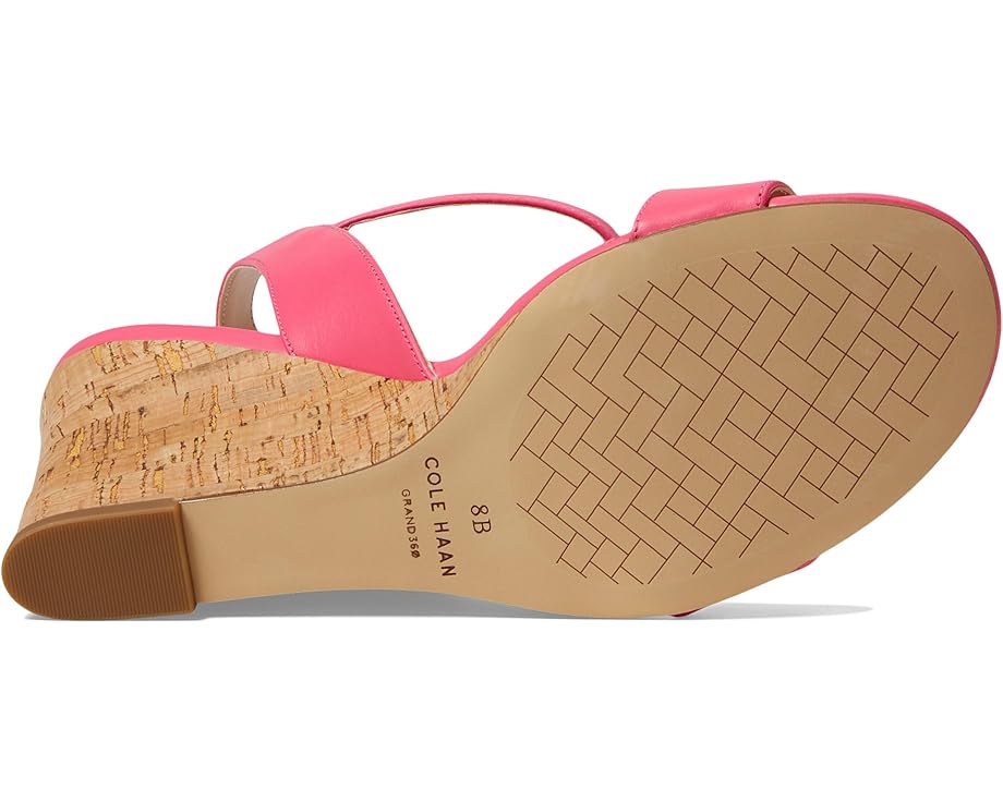 Туфли Cole Haan Josie Wedge Sandals, цвет Camelia Rose Leather/Cork — фото 3