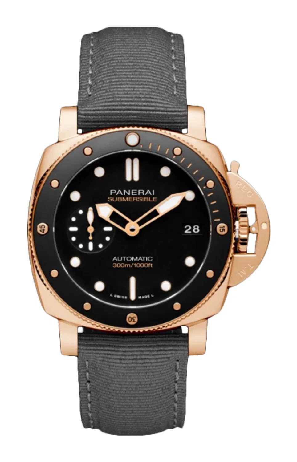SUBMERSIBLE GOLDTECH 42 ММ - ДВОЙНОЙ РЕМЕШОК - PAM02164 PANERAI, золотой — фото 2