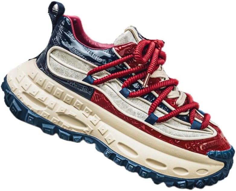 

Мужские спортивные кроссовки с толстой подошвой Clolinde, красный/синий