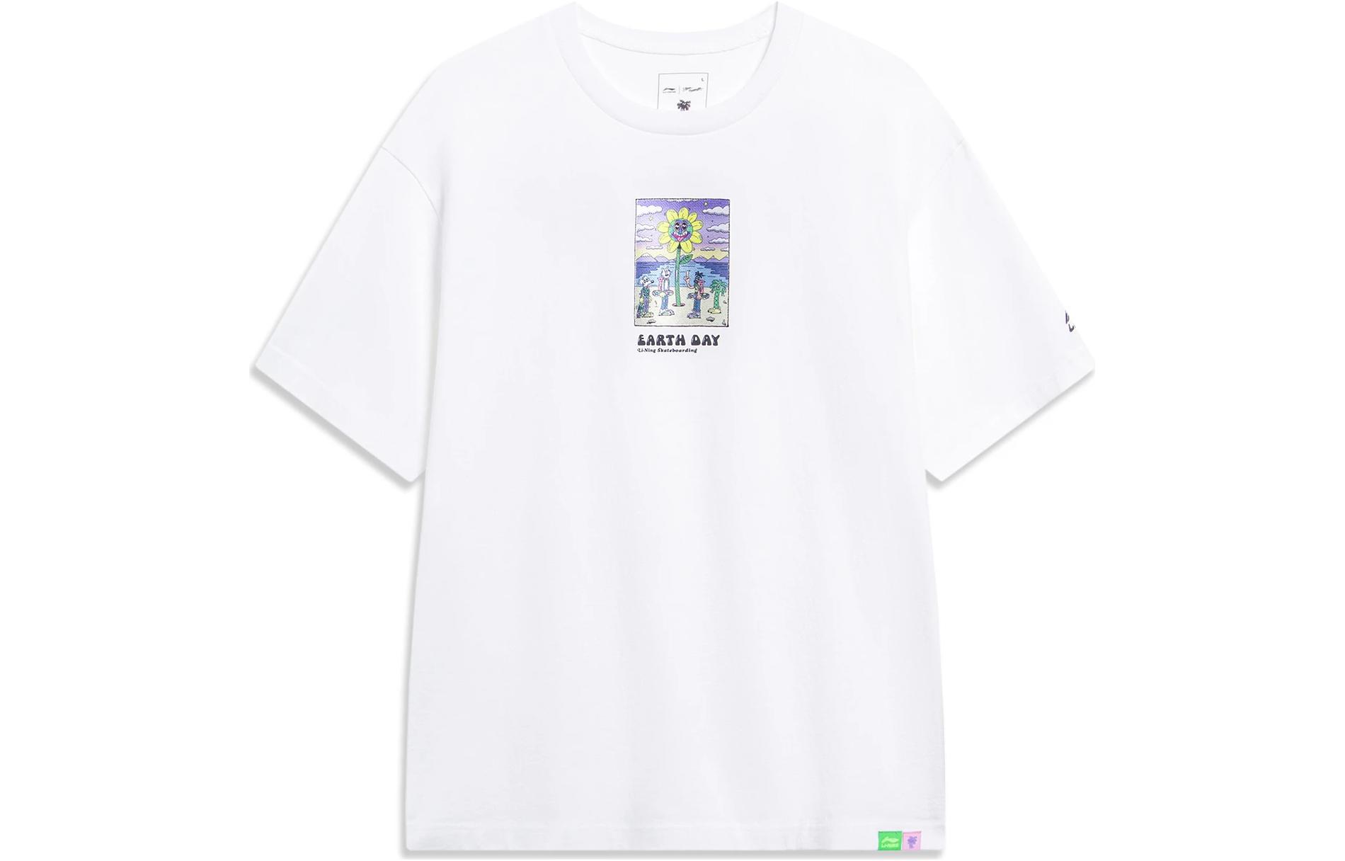 

LiNing Футболка унисекс стандартная белая, Белый, LiNing Футболка унисекс стандартная белая