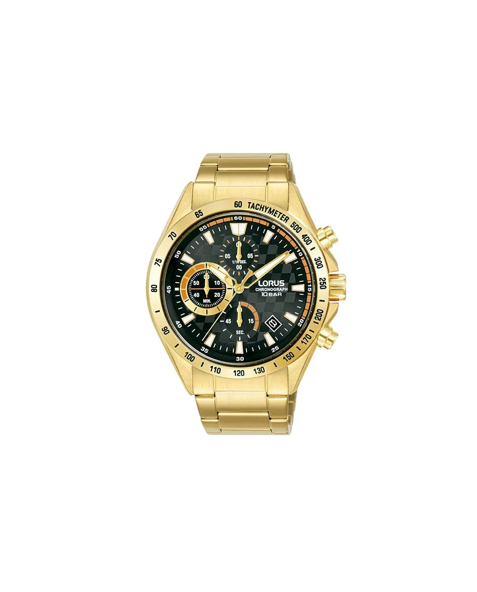 

Мужские часы Sport man RM314JX9 из стали и золотого ремешка Lorus