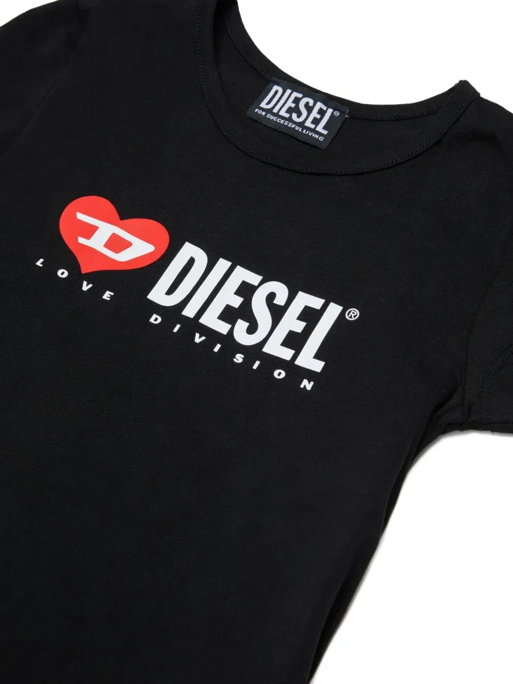 Платье-футболка с логотипом Diesel Kids, черный — фото 3
