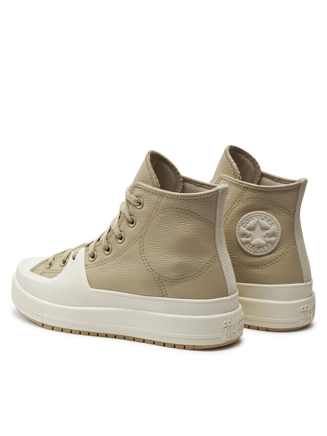 Кеды Converse Chuck Taylor All Star Construct Leather, бежевый — фото 3