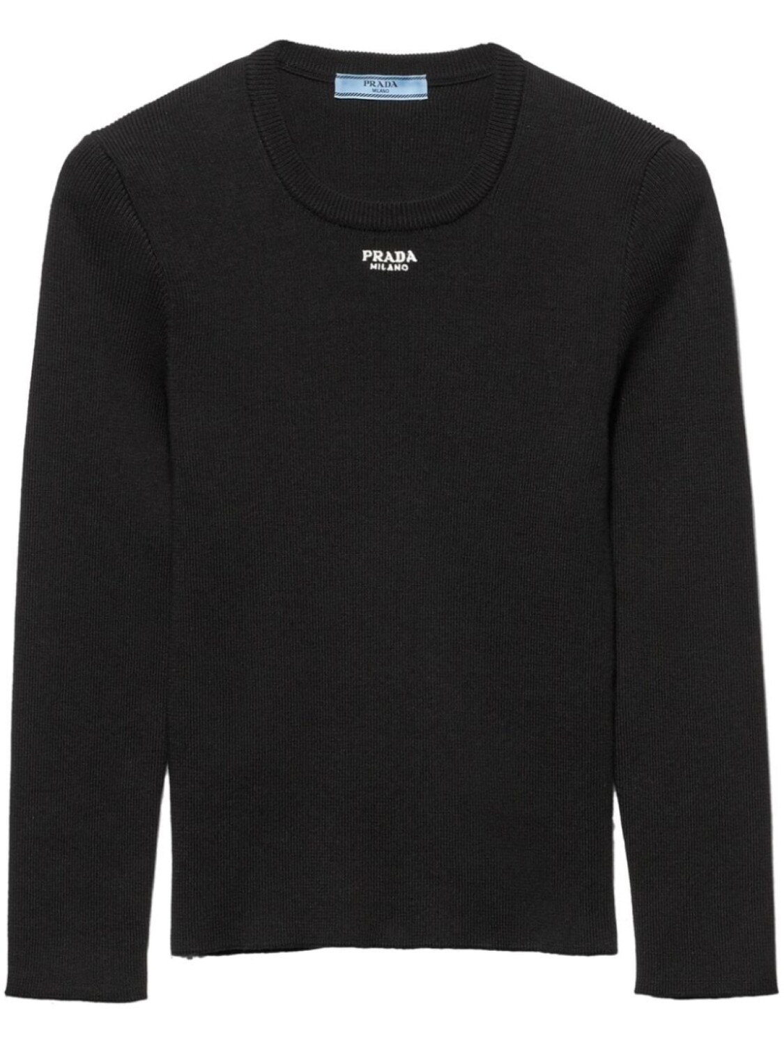 

Prada хлопковый топ с круглым вырезом, черный