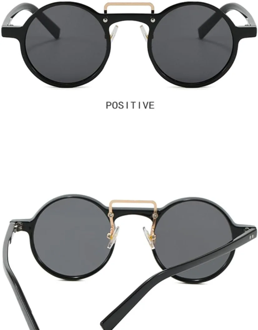 

Солнцезащитные очки в стиле хиппи, маленькие круглые, для мужчин и женщин, ретро, ​​стимпанк, винтажные, градиентные, для вождения, UV400 VFDHN, 13167-c7