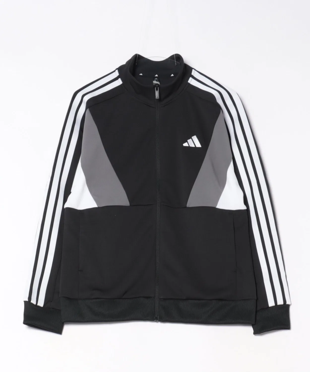 Трек-топ женский adidas Team Track Top UV-защита, длинный рукав, черно-белый — фото 4