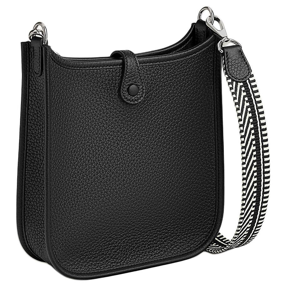 HERMES Сумка через плечо Evelyne Clemence Calfskin, женская, черная — фото 3