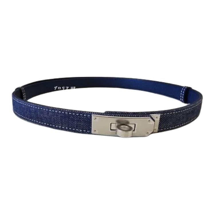 HERMES Женский ремень Epson синий шириной 1.8 см, Blue — фото 3