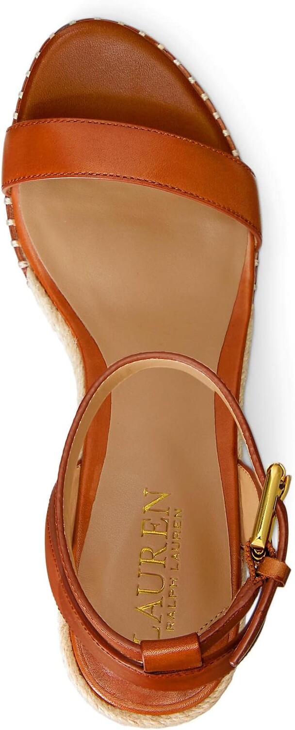 Сандалии Hilarie Burnished Leather Espadrille LAUREN Ralph Lauren, коричневый — фото 2