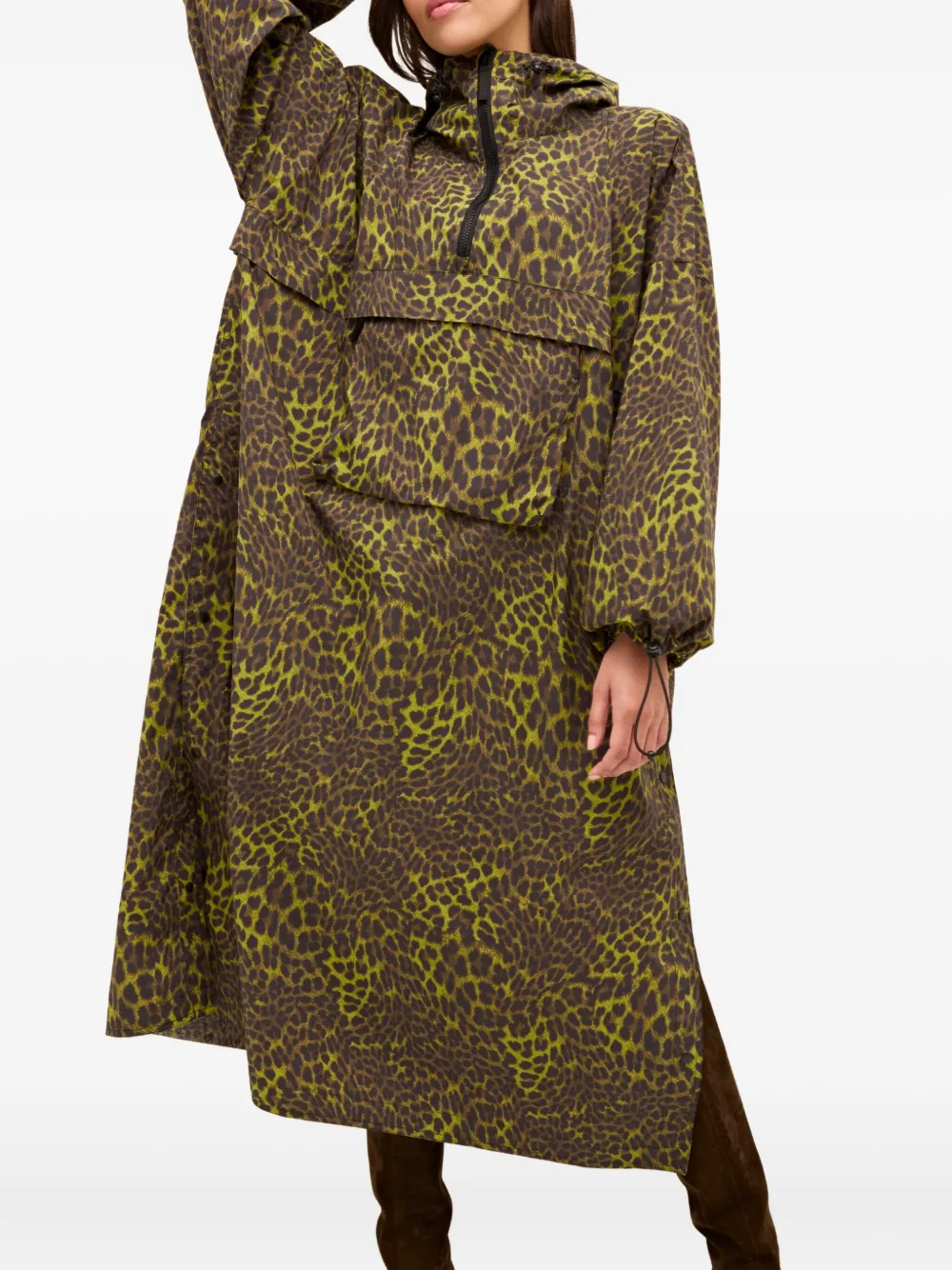

Плащ Desirae с капюшоном и леопардовым принтом Marie Oliver, коричневый