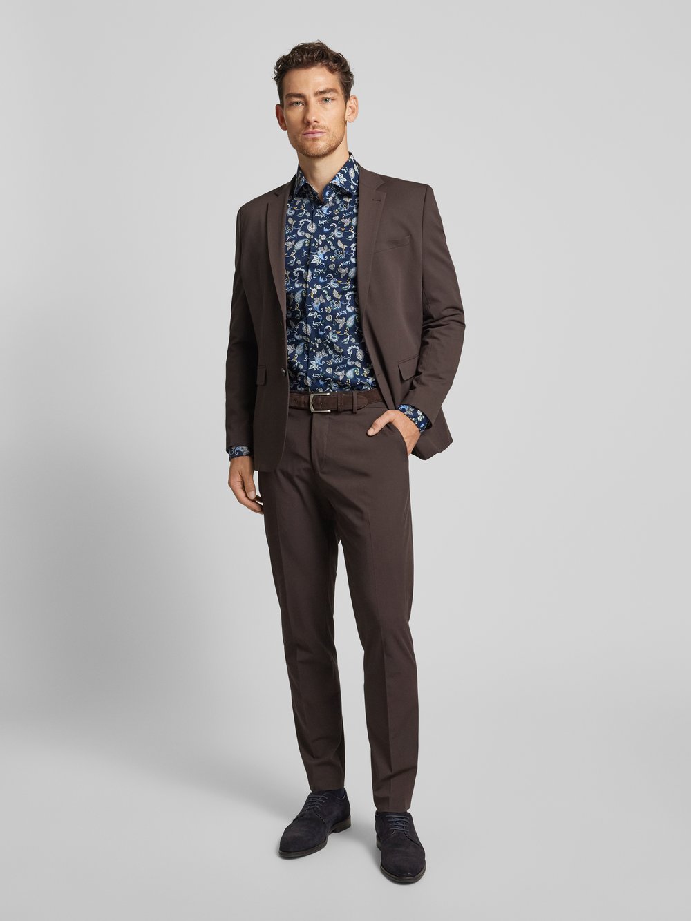

Рубашка делового покроя Modern Fit с планкой на пуговицах OLYMP