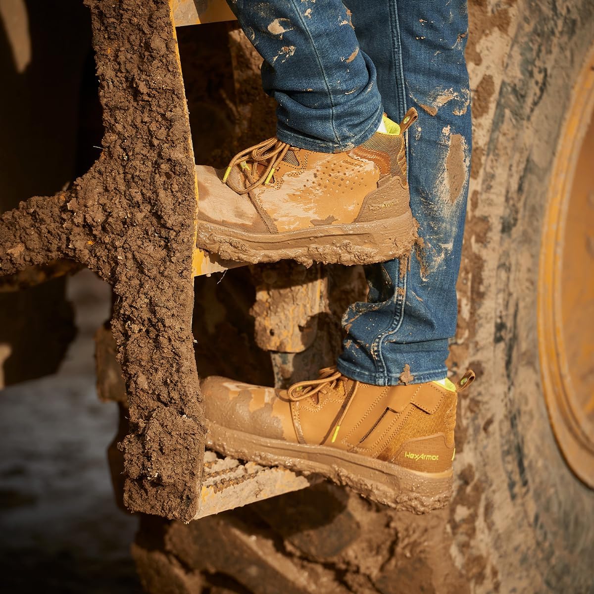 Ботинки HexArmor для мужчин с композитным носком, на каблуке, водоотталкивающие, прочные, легкие, дышащие, серия Xtend, Tan — фото 3
