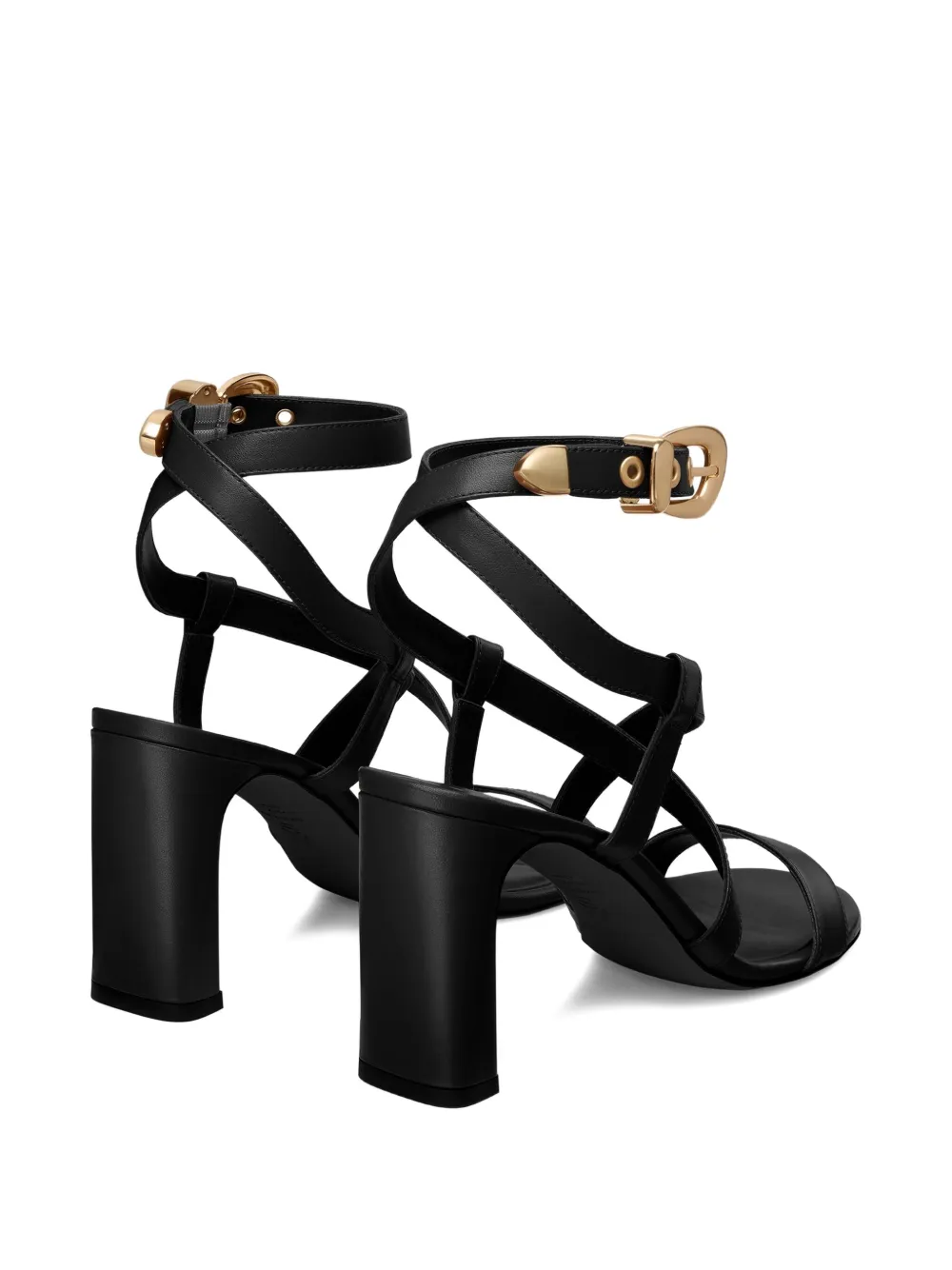 Сандалии с перекрестными ремешками Stuart Weitzman, черный — фото 3