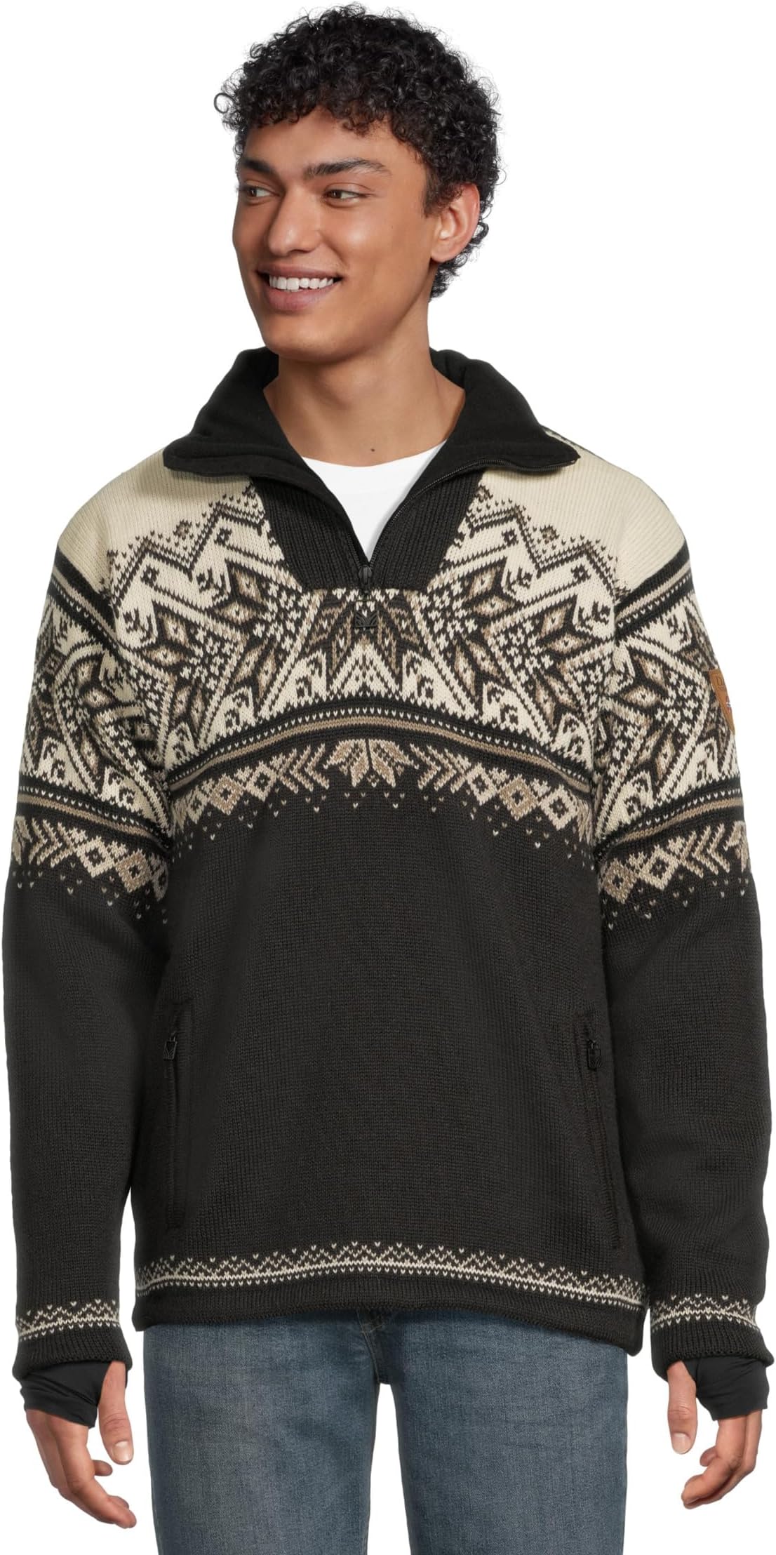 

Свитер Dale of Norway Men's Vail WP Masc Sweater, Coffee/Offwhite/Mountainstone