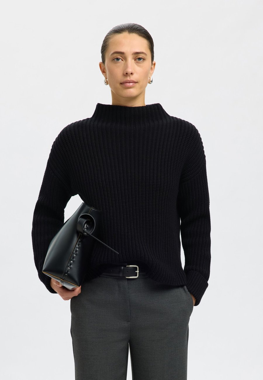 

Джемпер Selected Femme SLFSELMA SUS LS NOOS, Schwarz/Black