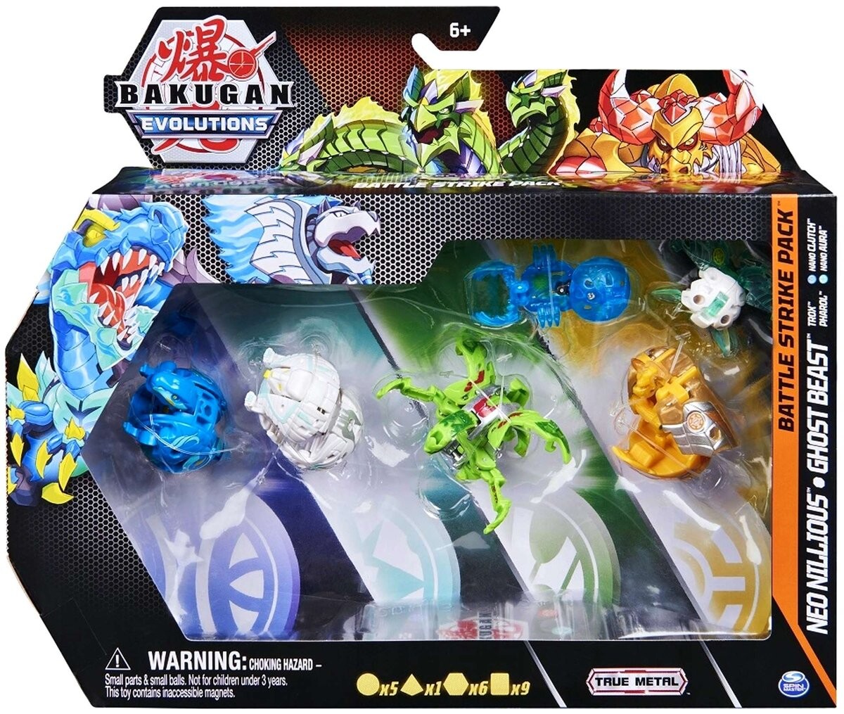 

Bakugan Evolutions Battle Strike Pack, 6 фигурок и карточек Spin Master