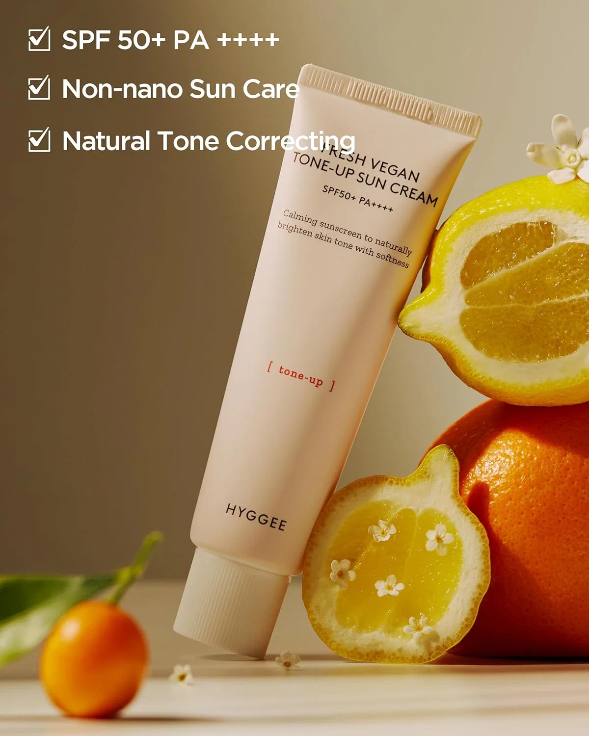 Солнцезащитный крем Fresh Vegan Tone Up Sun Cream HYGGEE 50 мл — фото 2