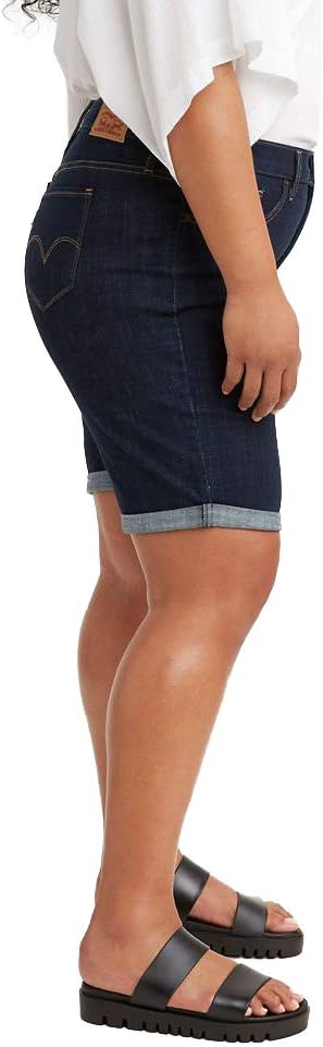 Женские бермуды Levi's больших размеров с утягивающим эффектом, Royal Rinse - Dark Indigo — фото 2