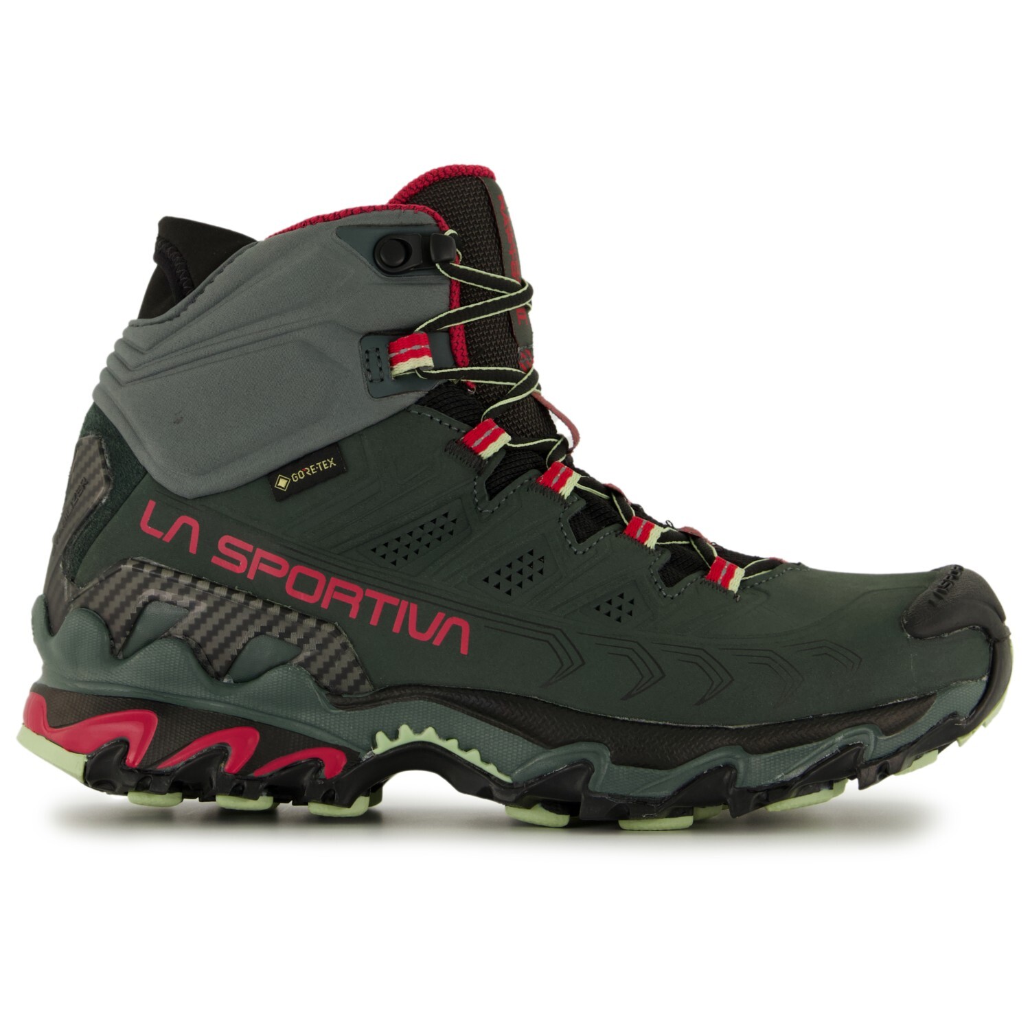 

Ботинки для прогулки La Sportiva Women's Ultra Raptor II Mid Leather Wide GTX, цвет Charcoal/Cerise