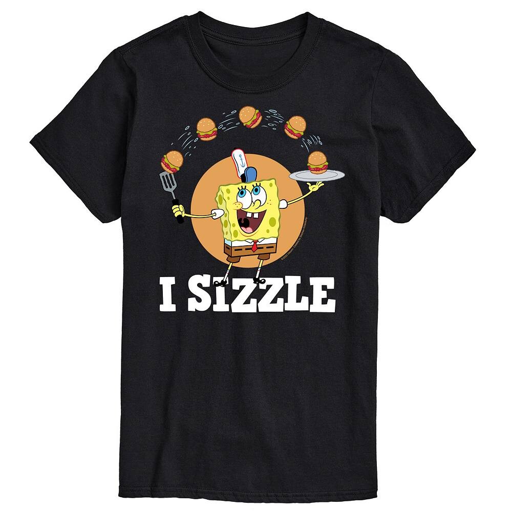 

Big & Tall SpongeБоб КвадратБрюки Футболка с рисунком "I Sizzle" Licensed Character, черный